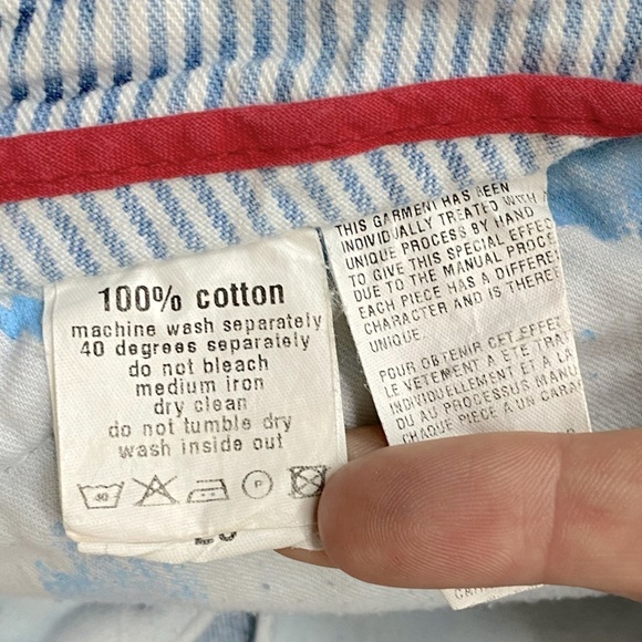 5/$25 Vintage Tommy Hilfiger Denim Light Wash Resa Capri Ragged Aged Wash 28 - Picture 6 of 13